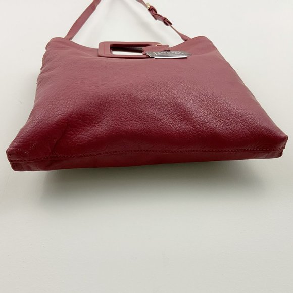 🌺SOLD🌺 TMRW Studio x Anthro | Mahogany Foldover Leather Clutch Crossbody Bag - Picture 8 of 9